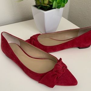 Ann Taylor deep red flats.